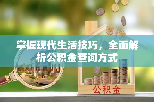 南漳掌握现代生活技巧，全面解析公积金查询方式