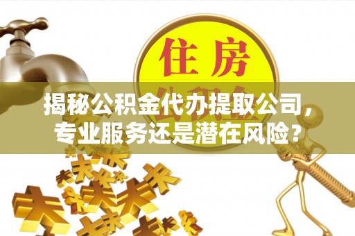 南漳揭秘公积金代办提取公司，专业服务还是潜在风险？